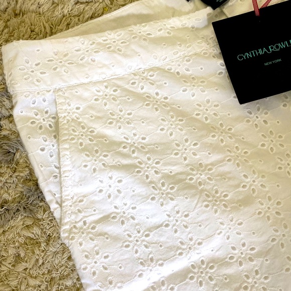 Cynthia Rowley white eyelet shorts, size 6. NWOT - Picture 3 of 5